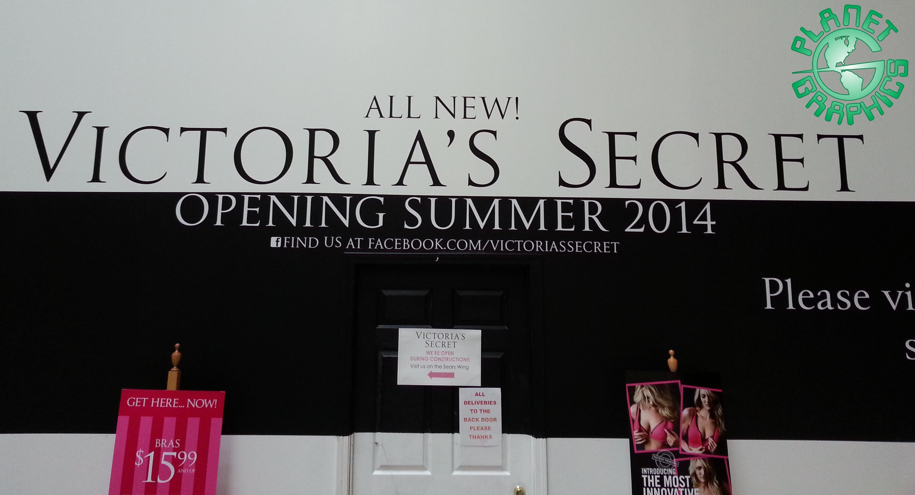 Wall Graphics, Wall Lettering, Victoria's Secret, Grand Opening, Southland Mall, Houma, Planet Graphics